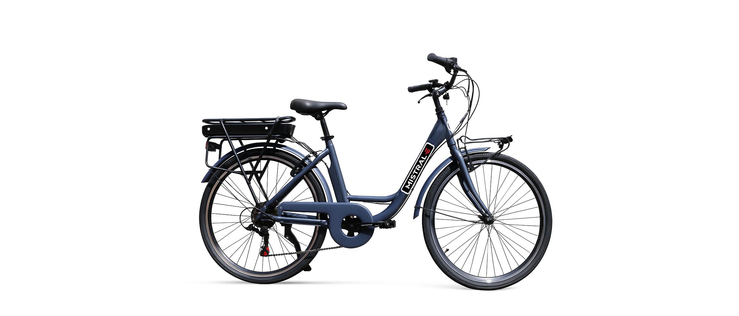 MISTRAL BIKES Bici da città a pedalata assistita, batteria da 7,8AH Mistral Midiverto