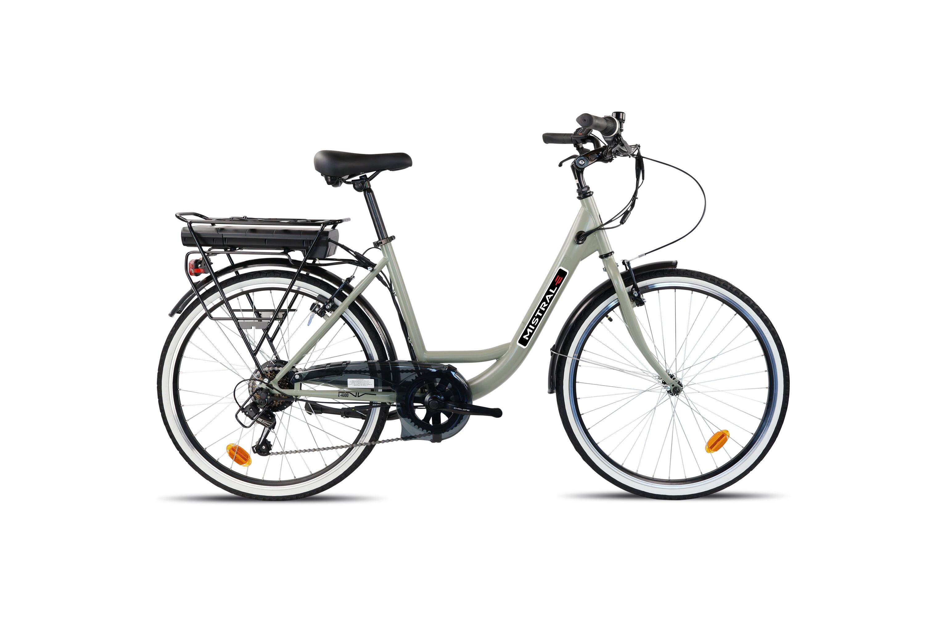 MISTRAL BIKES Bici da città a pedalata assistita, batteria da 7,8AH Mistral Midiverto