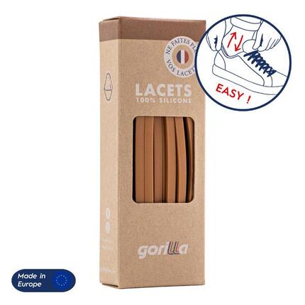 Lacets élastiques fins pour baskets sneakers silicone - noir