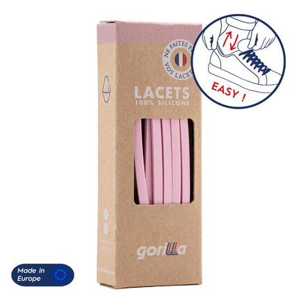 Lacets élastiques fins pour baskets sneakers silicone - noir