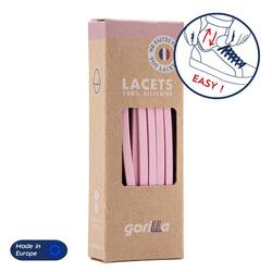 Lacets Élastiques Fins Pour Chaussures Baskets Sneakers Silicone - bleu gris