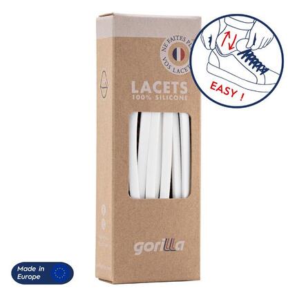 Lacets élastiques fins pour baskets sneakers silicone - noir