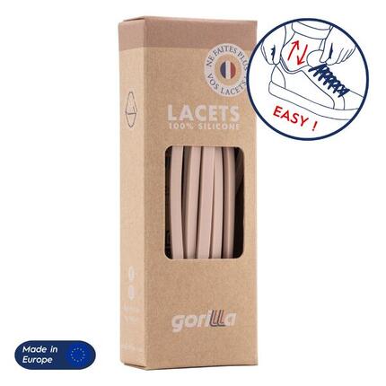 Lacets élastiques fins pour baskets sneakers silicone - noir