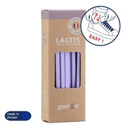 Lacets Élastiques Fins Pour Chaussures Baskets Sneakers Silicone - bleu gris