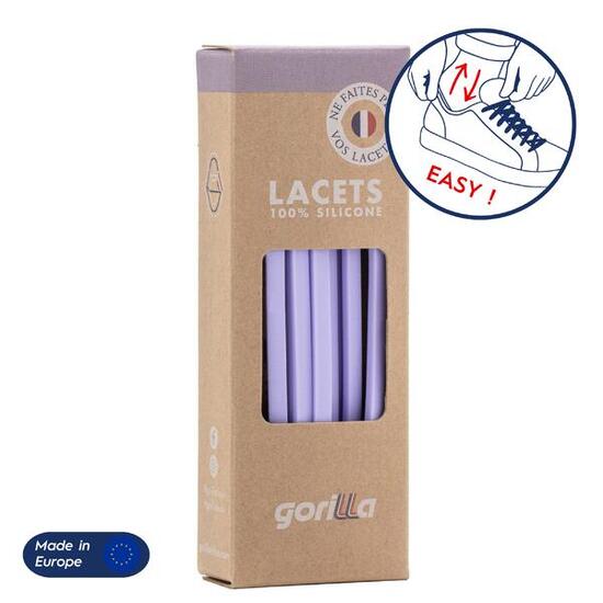 Lacets élastiques fins pour baskets sneakers silicone - violet