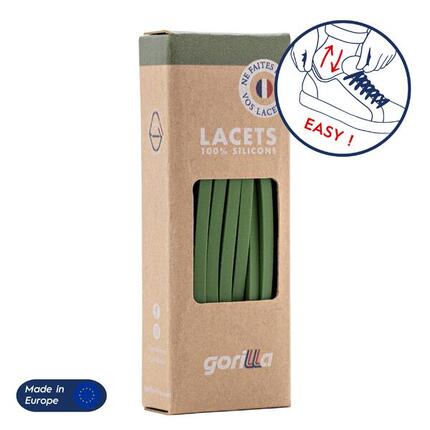 Lacets élastiques fins pour baskets sneakers silicone - noir