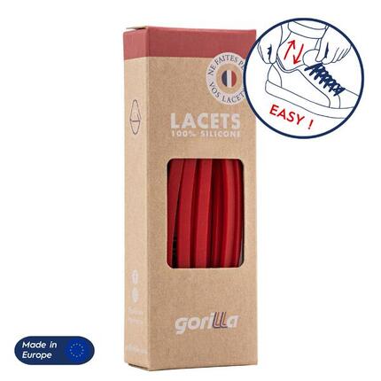 Lacets élastiques fins pour baskets sneakers silicone - noir