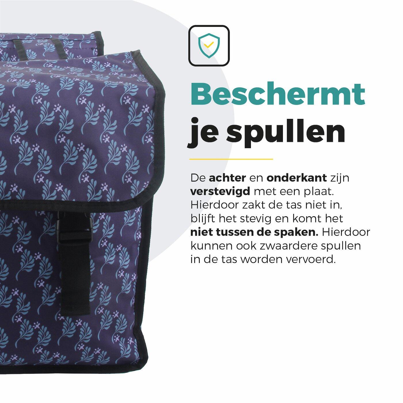 Voltano Dubbele Fietstas Purple Passion - 38 Liter - Waterdicht Polyester 6/7