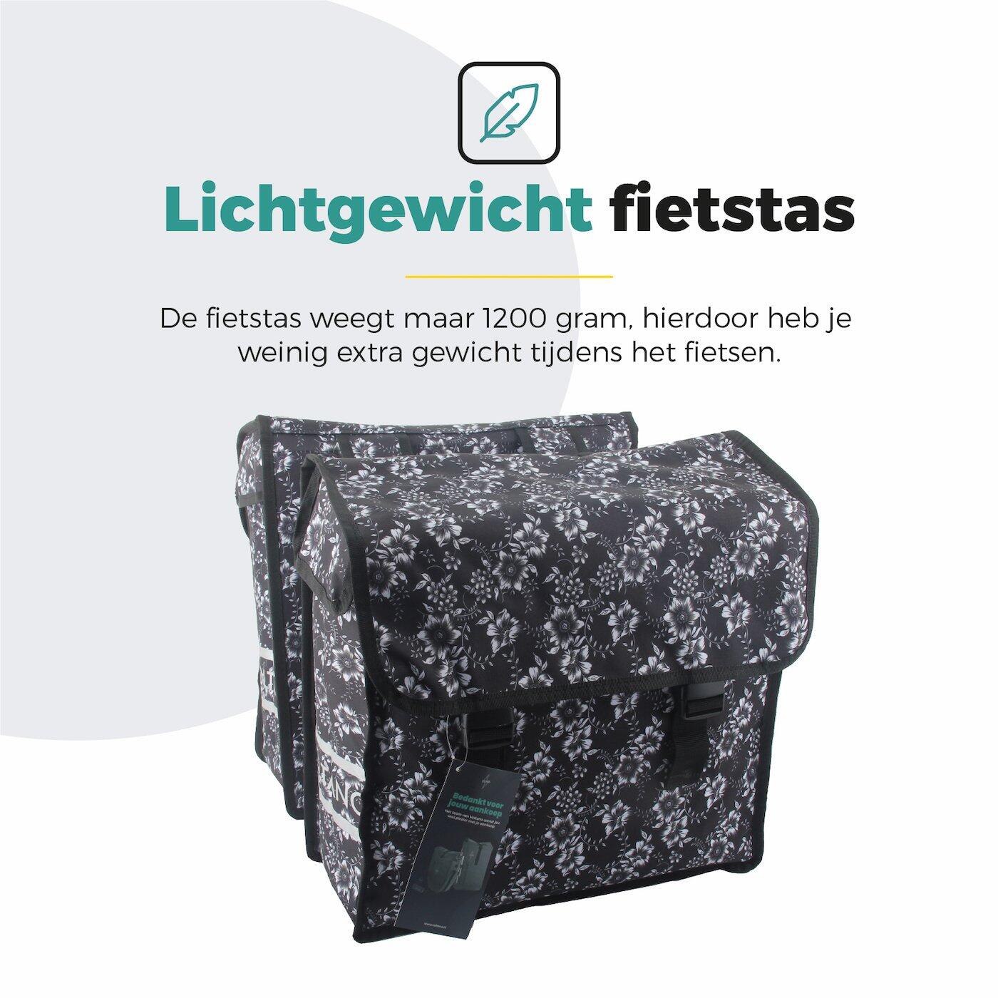 Voltano Dubbele Fietstas Floral Elegance - 38 Liter - Waterdicht Polyester 3/7