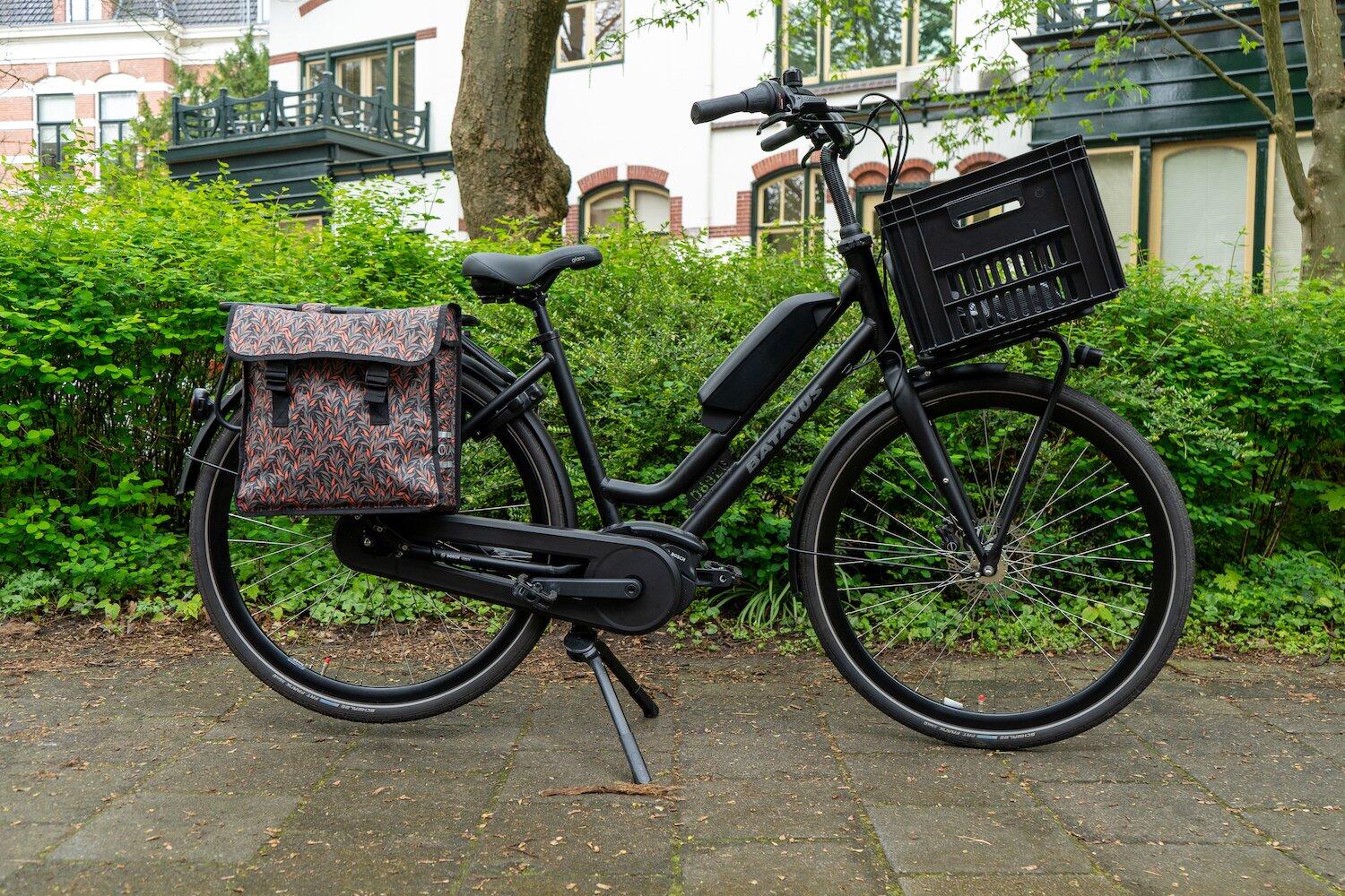 Voltano Dubbele Fietstas Crimson Leaf - 38 Liter - Waterdicht Polyester 2/7