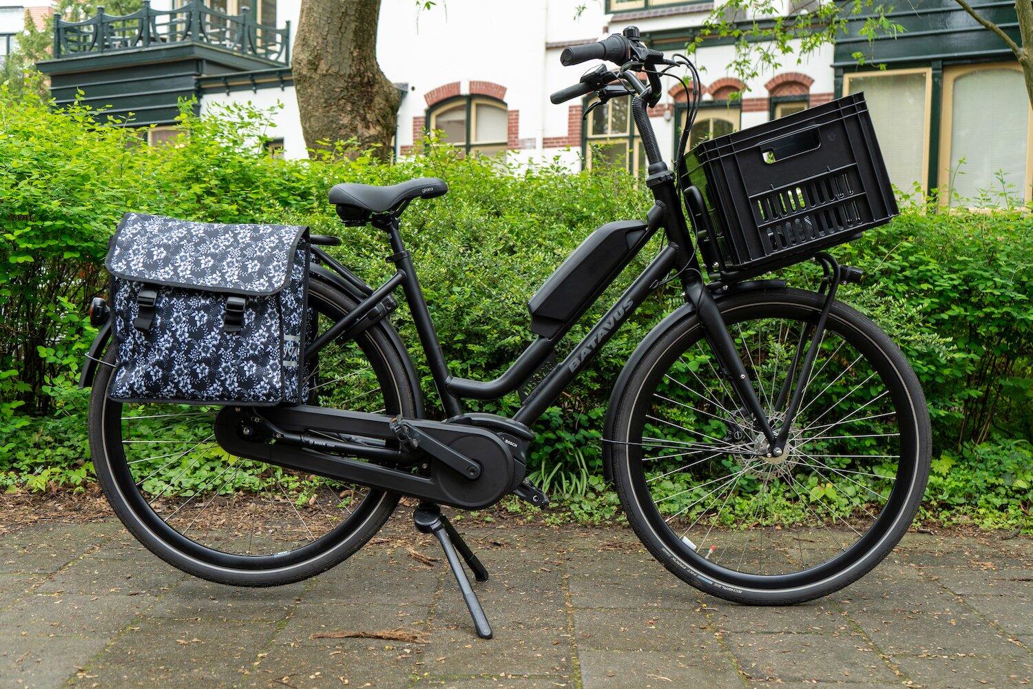 Voltano Dubbele Fietstas Floral Elegance - 38 Liter - Waterdicht Polyester 2/7
