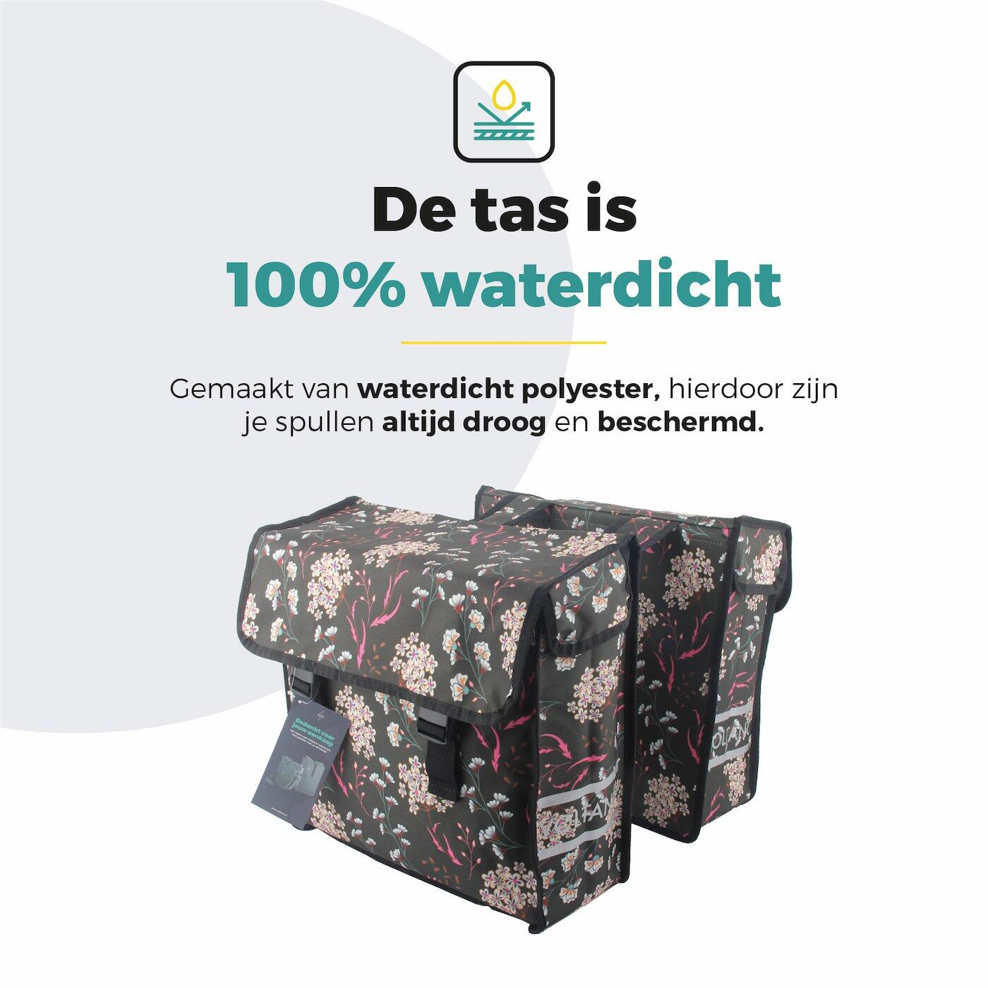 Voltano Dubbele Fietstas Pink Elegance - 38 Liter - Waterdicht Polyester 7/7