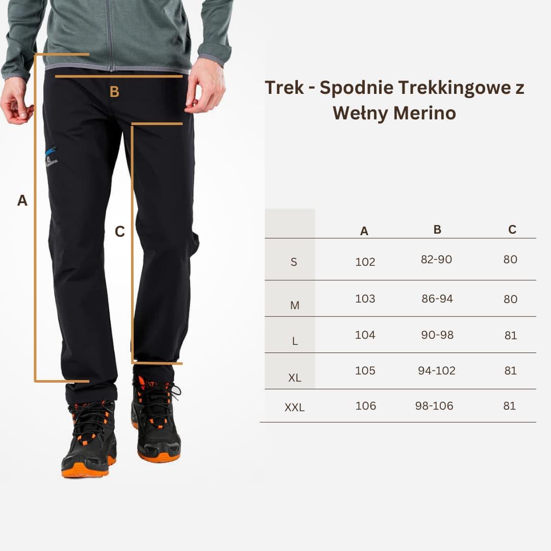Spodnie turystyczne męskie z wewnętrzną warstwą 100% merino Woolona Trek 5/5
