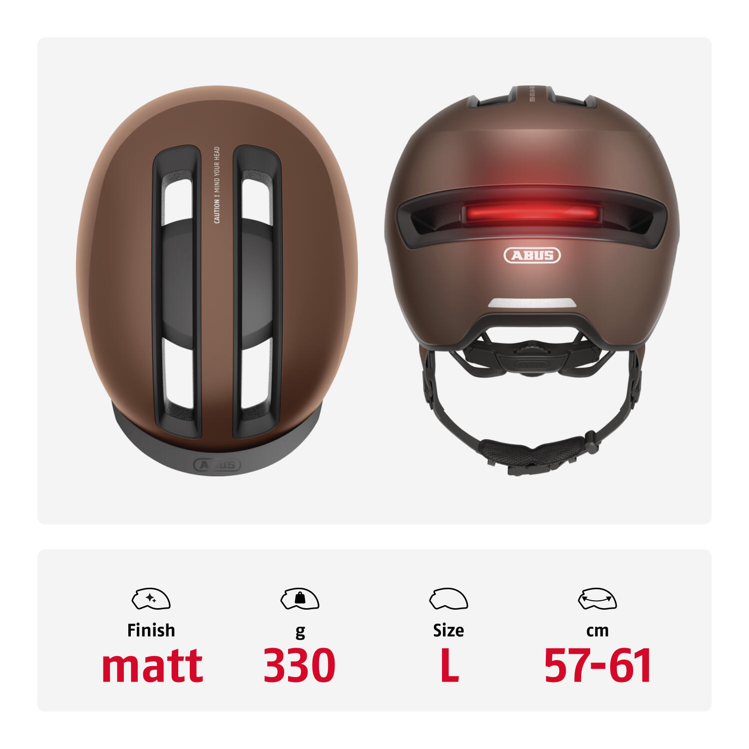 Casque Abus Hud-Y Cuivre Métallique L 57-61 cm 3/7