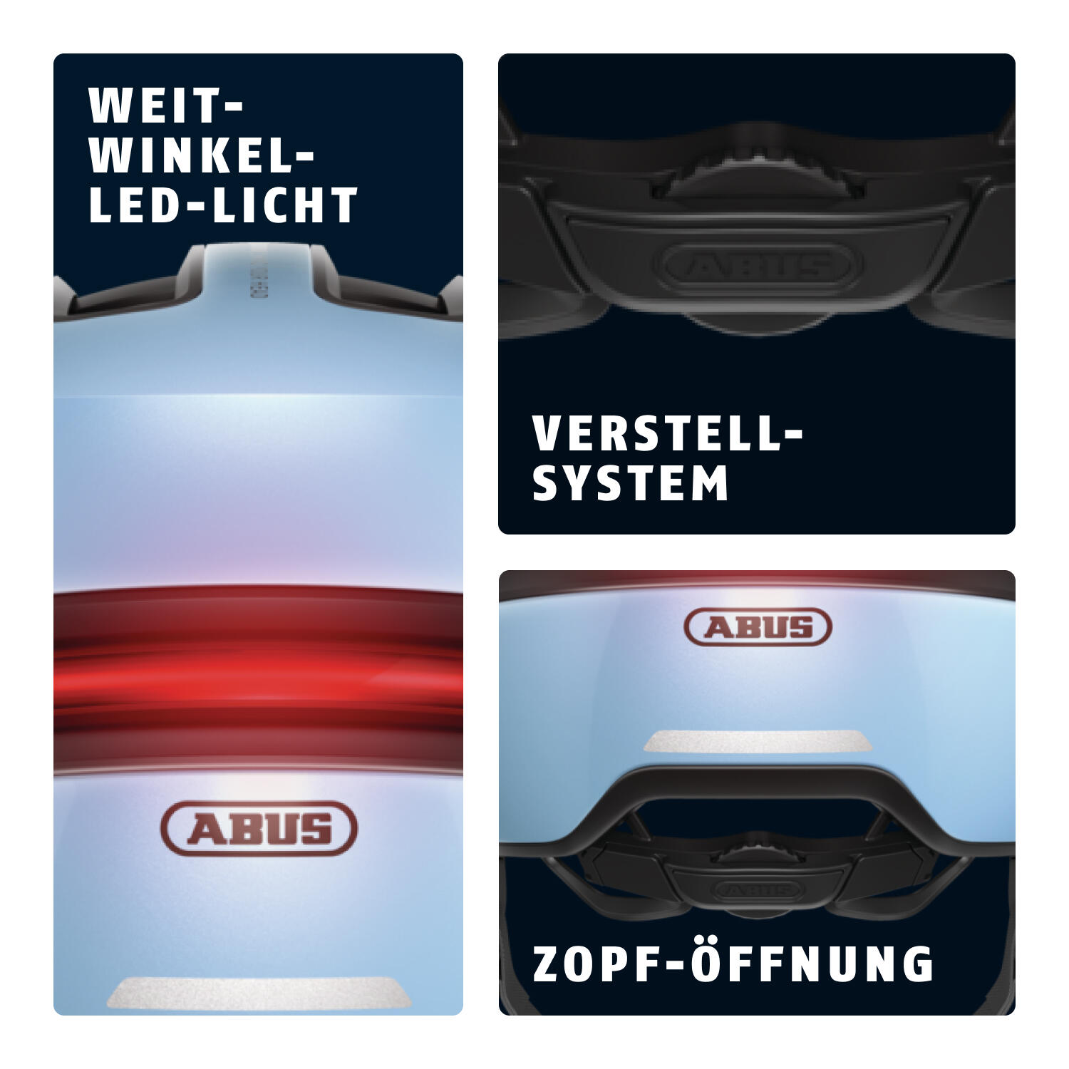 Casque Abus Hud-Y Iced Blue L 57-61cm - Style et Sécurité à Vélo 4/7