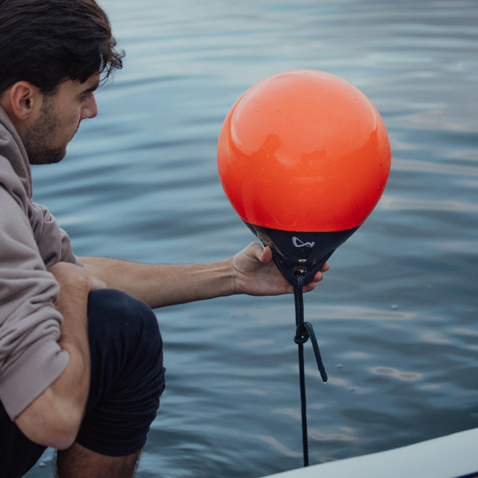 Pare-Battage Globe Lot de 2 ø 30 cm Bouée de Protection Bateau orange 3/4