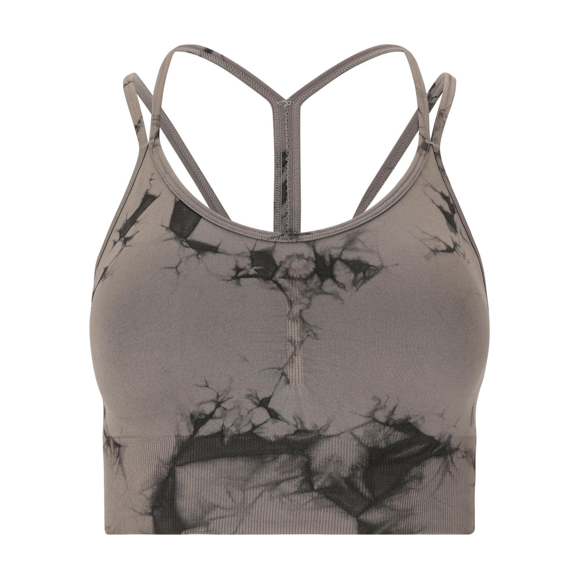 Athlecia - Brassière Sans Coutures Femme Athlecia Theresa Tie Dye - Soutien-gorge - Beige - 44 L - Decathlon
