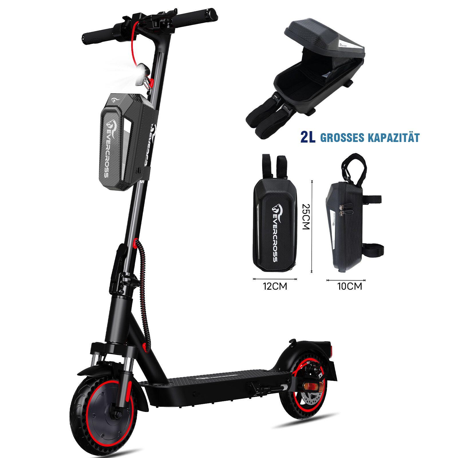 Trottinette Électrique Pliable Adulte-EVERCROSS EV85F(ABE)-Noir Rouge 6/7