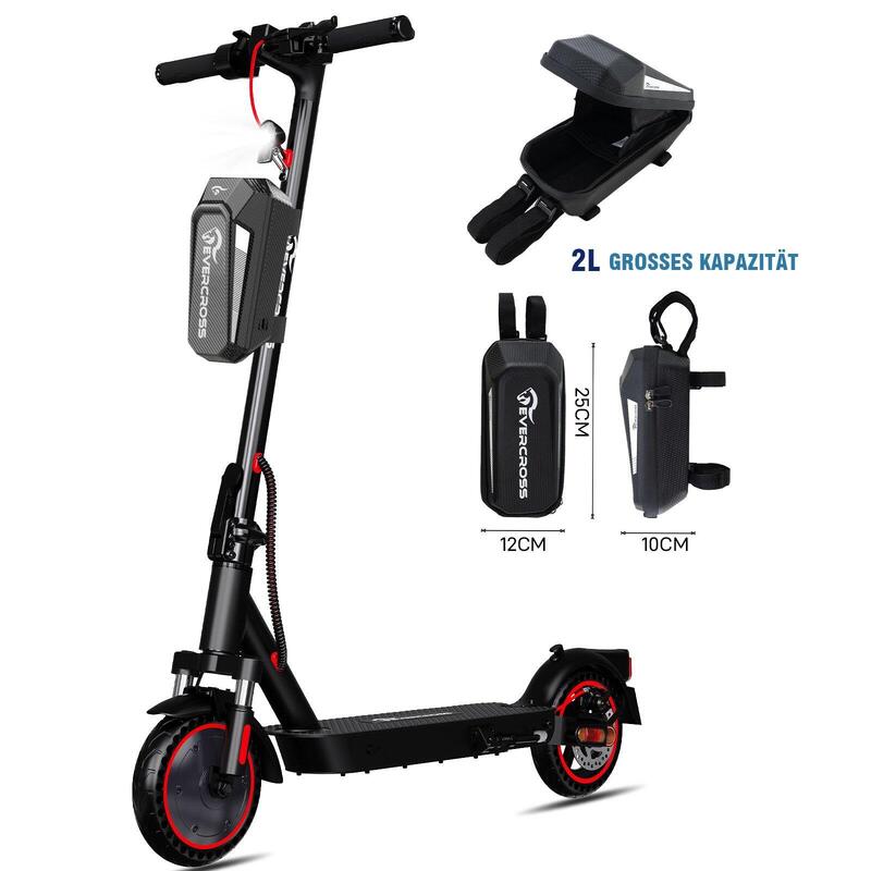 Trotinetă Electrică Pliabilă pentru Adulți - EVERCROSS EV85F(ABE) - Negru Roșu