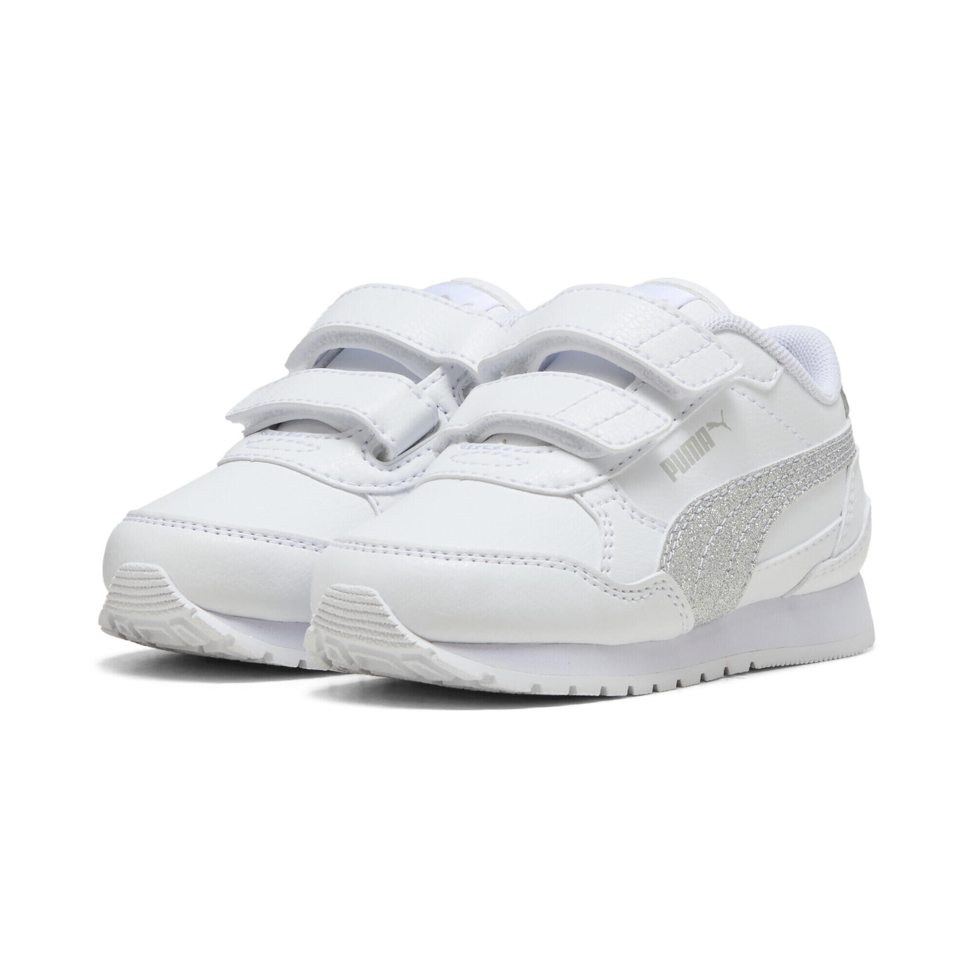 PUMA ST Runner v4 Glitter Sneakers Mädchen PUMA White Silver Cool Light Gray Metallic
