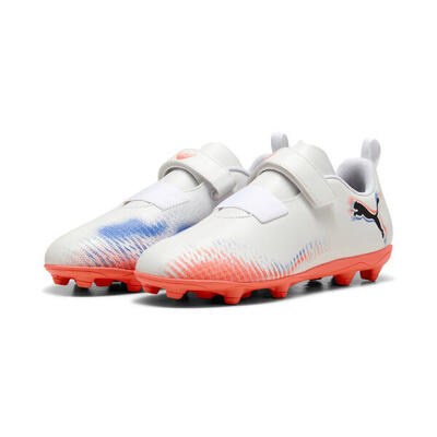 Botas de fútbol FUTURE 8 PLAY FG/AG Niños PUMA White Black Glowing Red