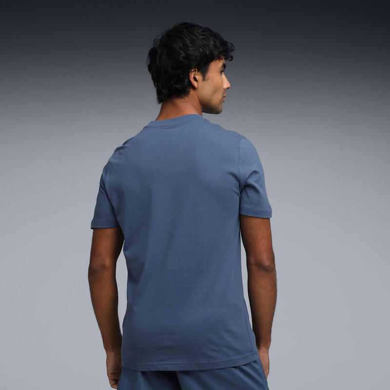 Tricou fitness bărbați logo guler rotund Ess No. 1 Logo Tee S, albastru PUMA