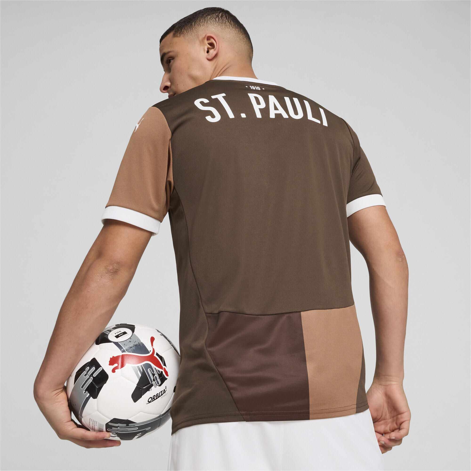 Camiseta FC St. Pauli 1.ª equipación 24/25 Hombre PUMA Espresso Brown White 5/7
