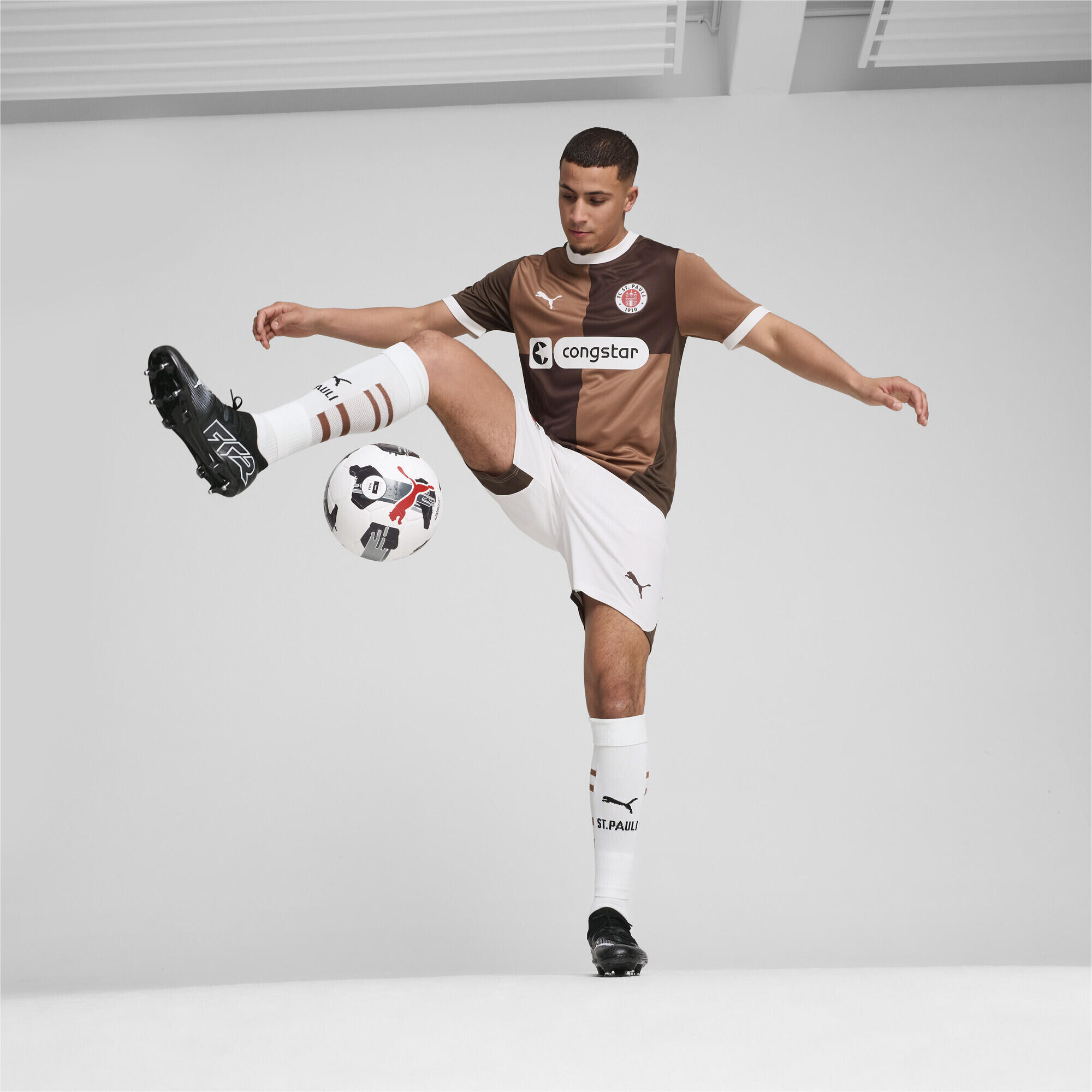 Camiseta FC St. Pauli 1.ª equipación 24/25 Hombre PUMA Espresso Brown White 4/7
