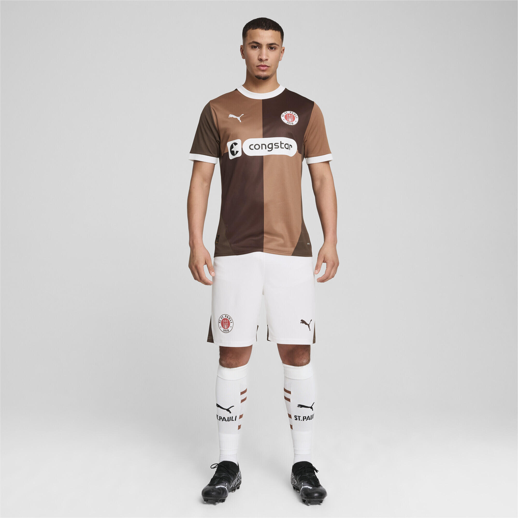 Camiseta FC St. Pauli 1.ª equipación 24/25 Hombre PUMA Espresso Brown White 6/7