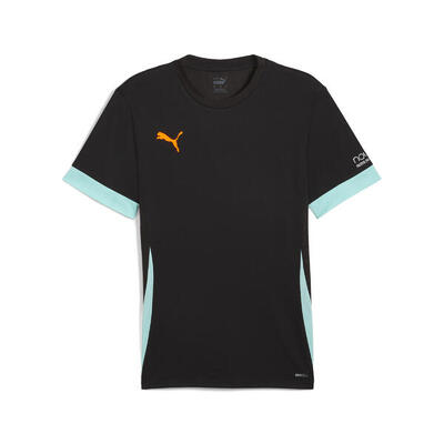 Maglia da padel INDIVIDUAL da uomo PUMA Black Heat Fire Safe Lake Orange Blue