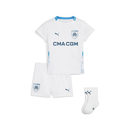 Babykit Home 24/25 Olympique de Marseille Bébé PUMA White Bleu Azur Blue