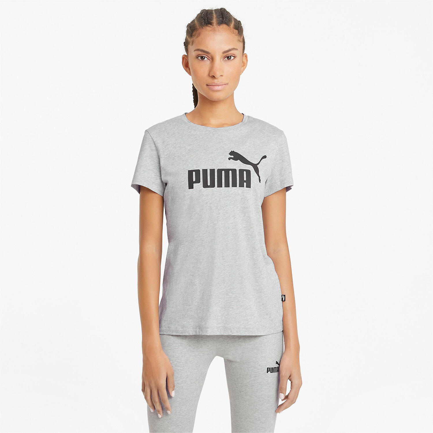 T-shirt à logo Essentials Femme PUMA Light Gray Heather 6/7