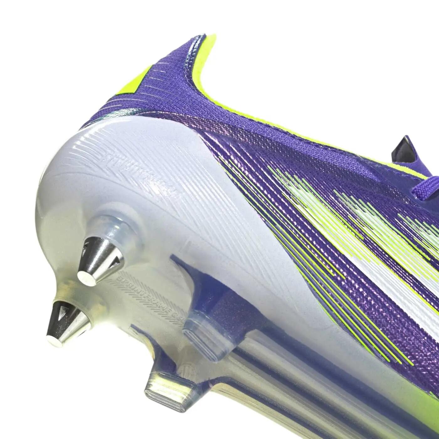 Adidas F50 Elite SG Studs Violet et jaune vif 7/7