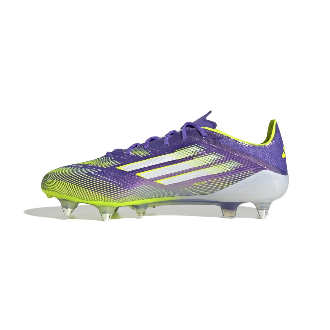 Adidas F50 Elite SG Studs Violet et jaune vif 3/7