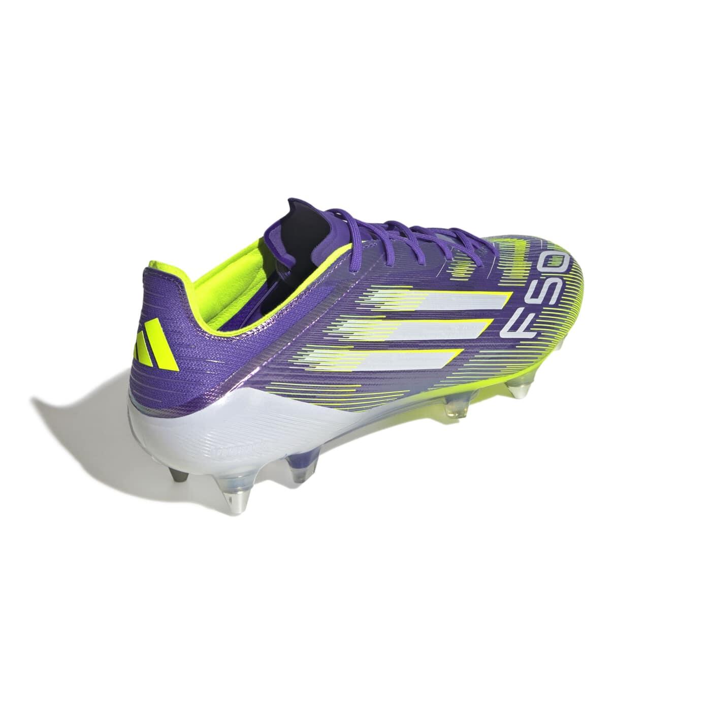 Adidas F50 Elite SG Studs Violet et jaune vif 5/7