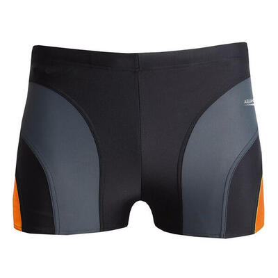 Heren sasha zwemshort (zwart/oranje)