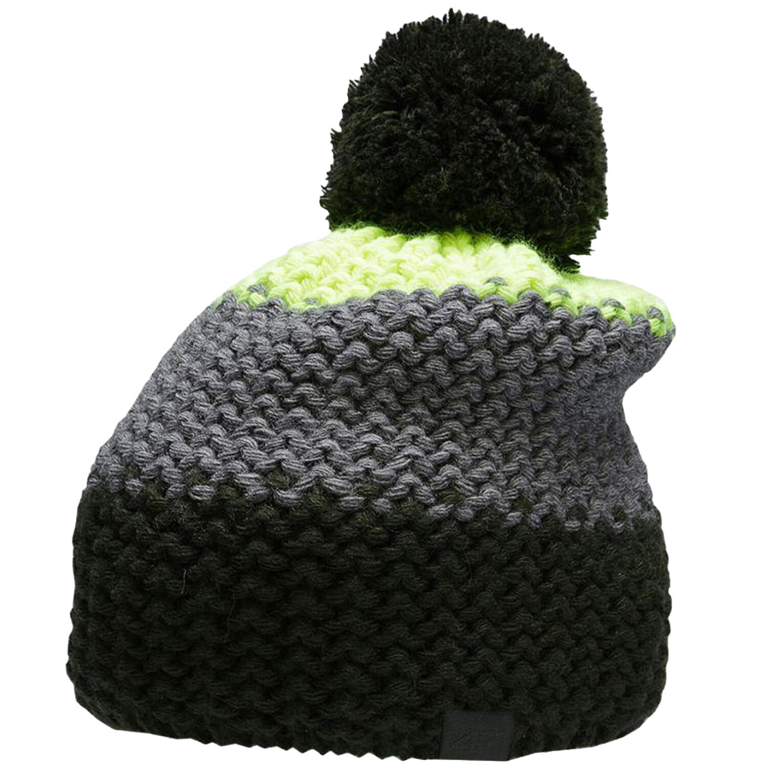 4F Gorro com pompom para criança/criança Preto / Cinzento