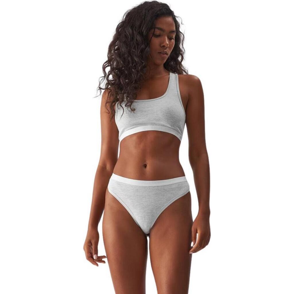 Womens/Ladies F026 Thong (Pack of 2) (Grey)