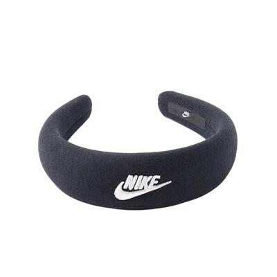 Dames club logo fleece hoofdband (zwart)