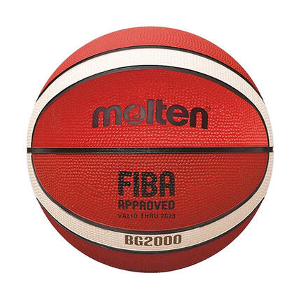 Ballon De Basket Motif/style Logo (Blanc / Marron) Taille 3