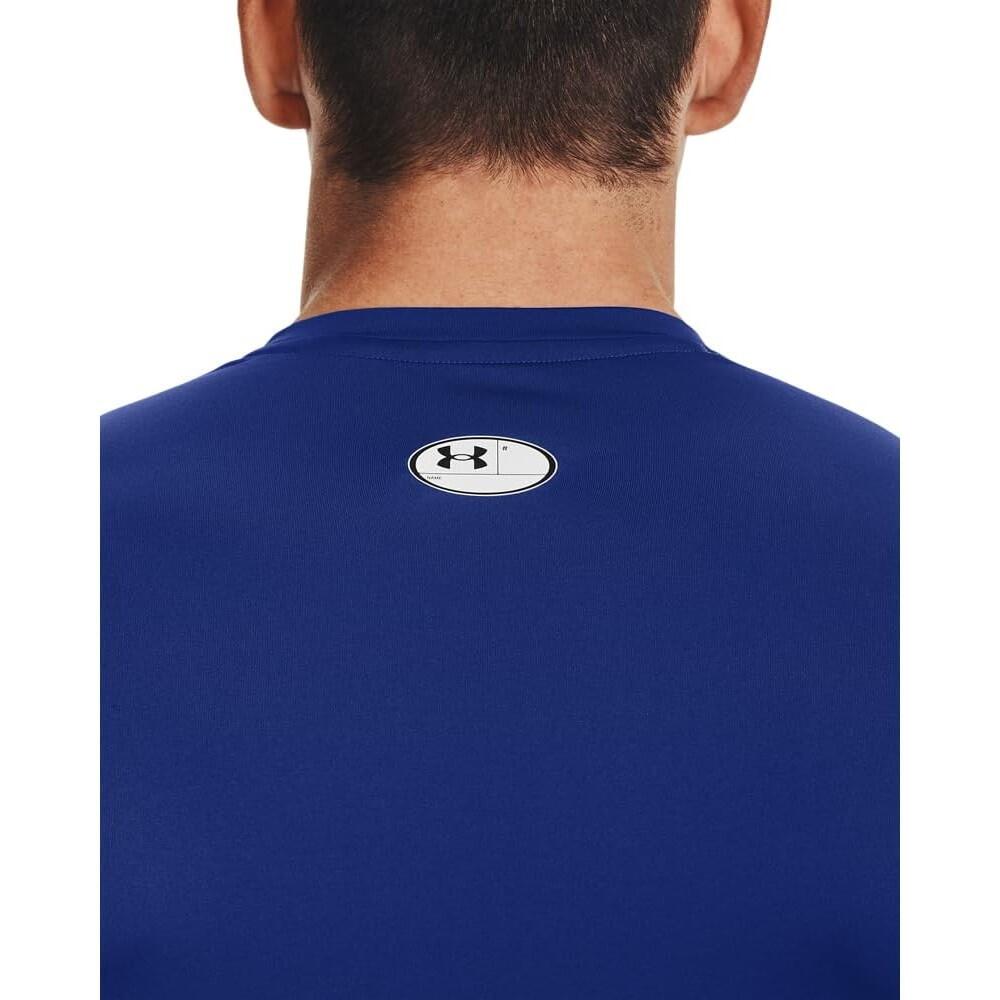 T-Shirt HeatGear de manga comprida para homem (Azul) 4/7