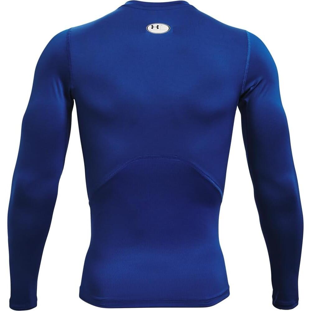 T-Shirt HeatGear de manga comprida para homem (Azul) 3/7