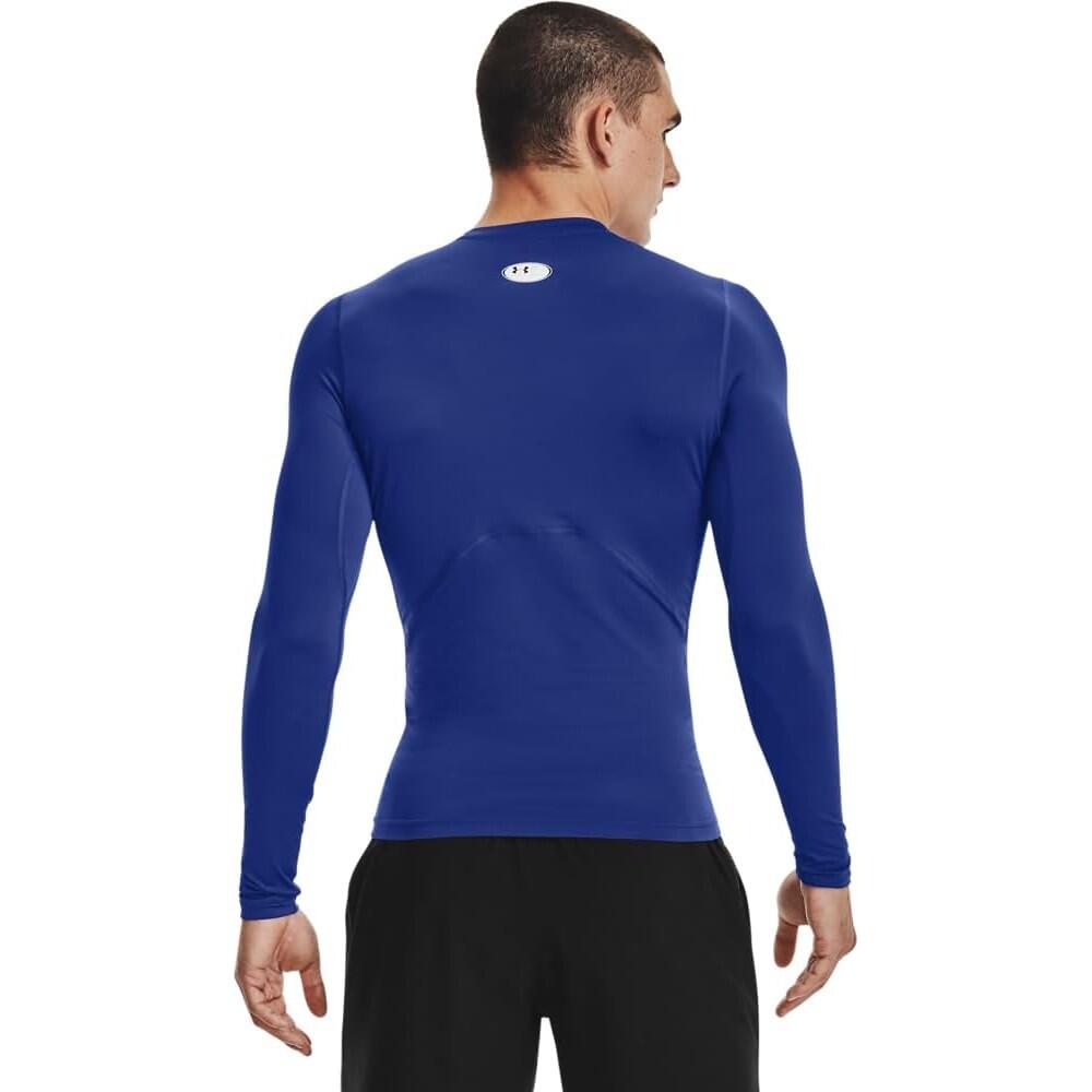 Heren HeatGear Tshirt met lange mouwen (Blauw) 6/7