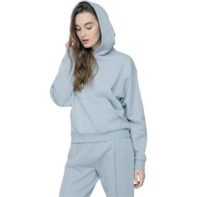 Dames effen hoodie (blauw)