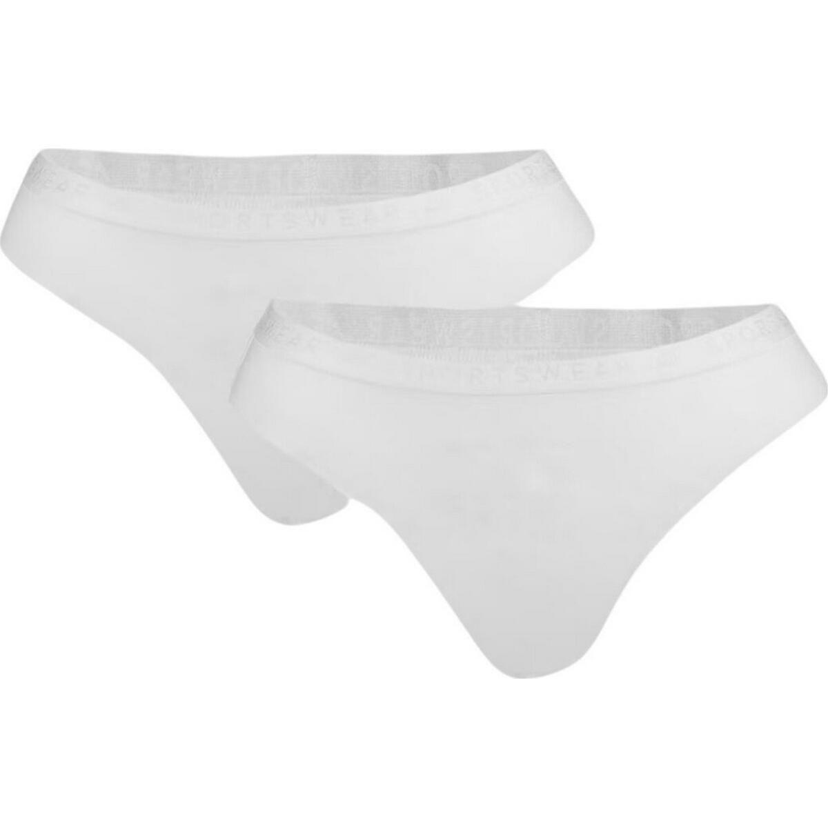 4F Tanga F026 Mulher/Senhora (Conjunto de 2) Branco
