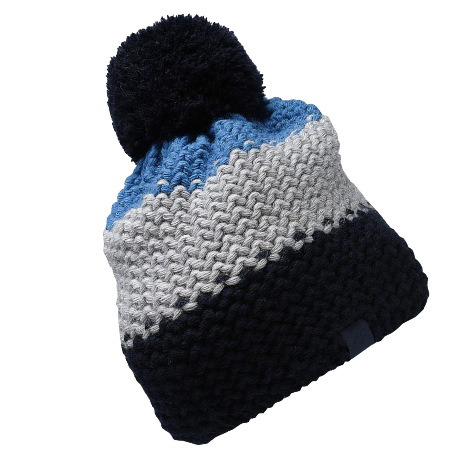 Berretto Pom Pom Bambini 4F Nero Blu Grigio 2/2