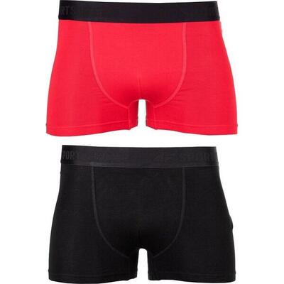 Heren aw23ubxsm027 boxershorts (set van 2) (zwart. rood)