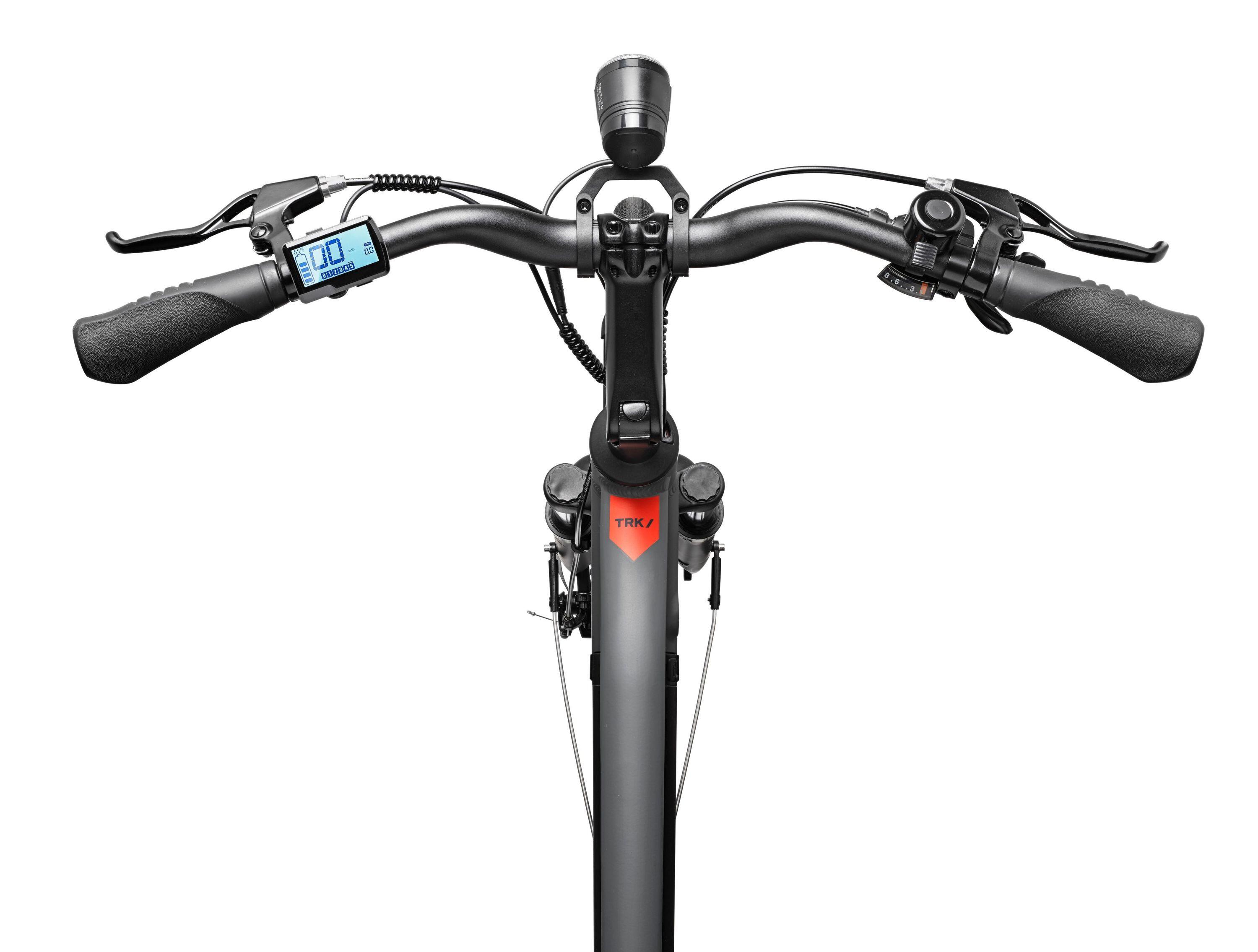 E-Bike XT490 28 Zoll 8-Gang Pedelec Trekking Touren Elektrofahrrad Herren grau 4/7
