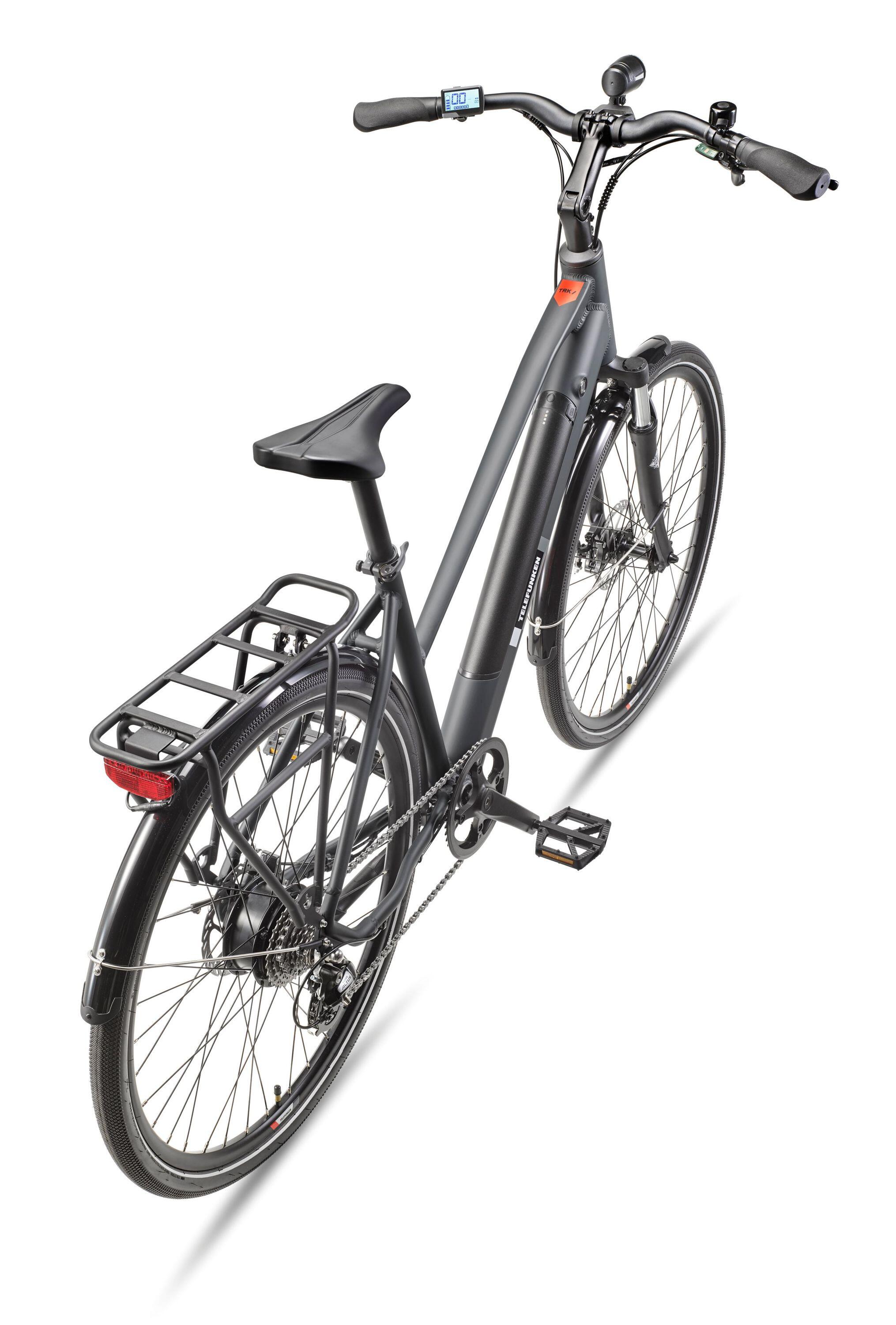E-Bike XT490 28 Zoll 8-Gang Pedelec Trekking Touren Elektrofahrrad Damen grau 3/7