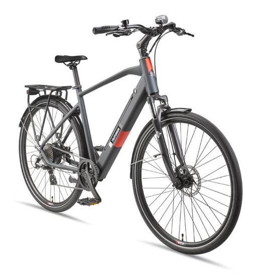 E-Bike XT490 28 Zoll 8-Gang Pedelec Trekking Touren Elektrofahrrad Herren grau
